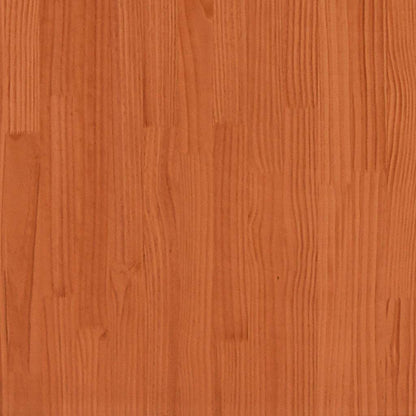 Letto Castello Triplo Marrone Cera 80x200cm Legno Massello Pino