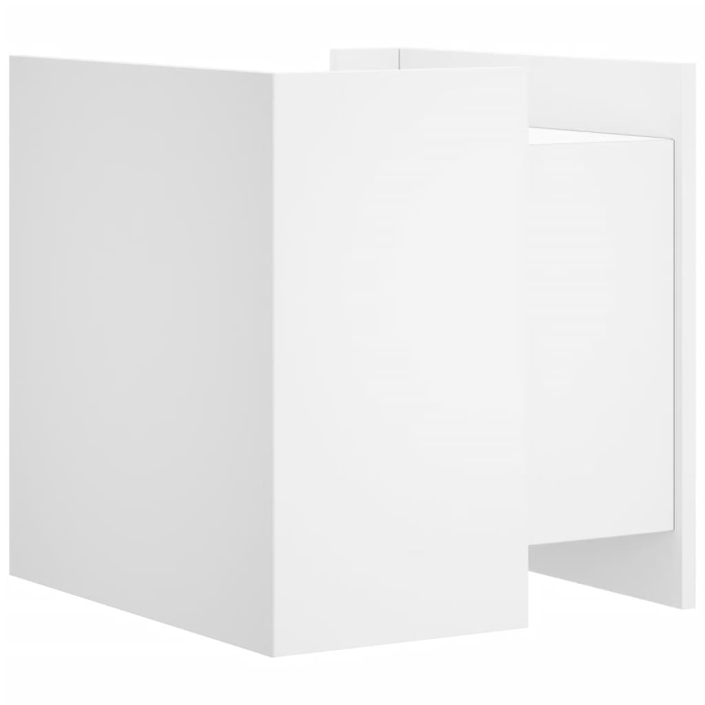 Comodino Bianco 45x50x50 cm in Truciolato - homemem39