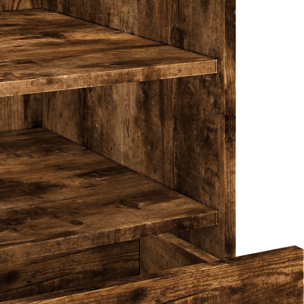 Comodino Rovere Fumo 45x50x50 cm in Truciolato - homemem39