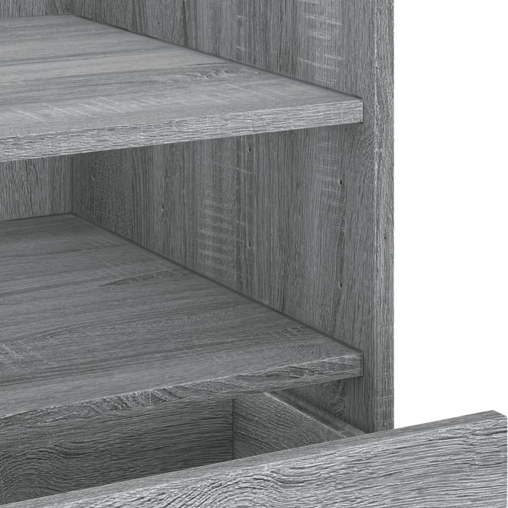 Comodino Grigio Sonoma 45x50x50 cm in Truciolato - homemem39