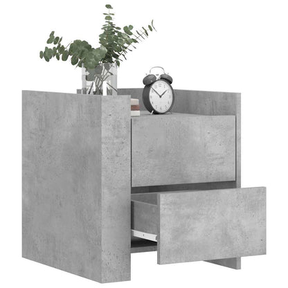 Comodino Grigio Cemento 45x50x50 cm in Truciolato | homemem39