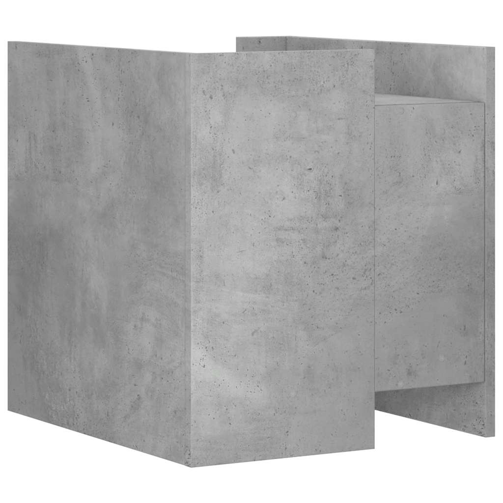 Comodino Grigio Cemento 45x50x50 cm in Truciolato | homemem39