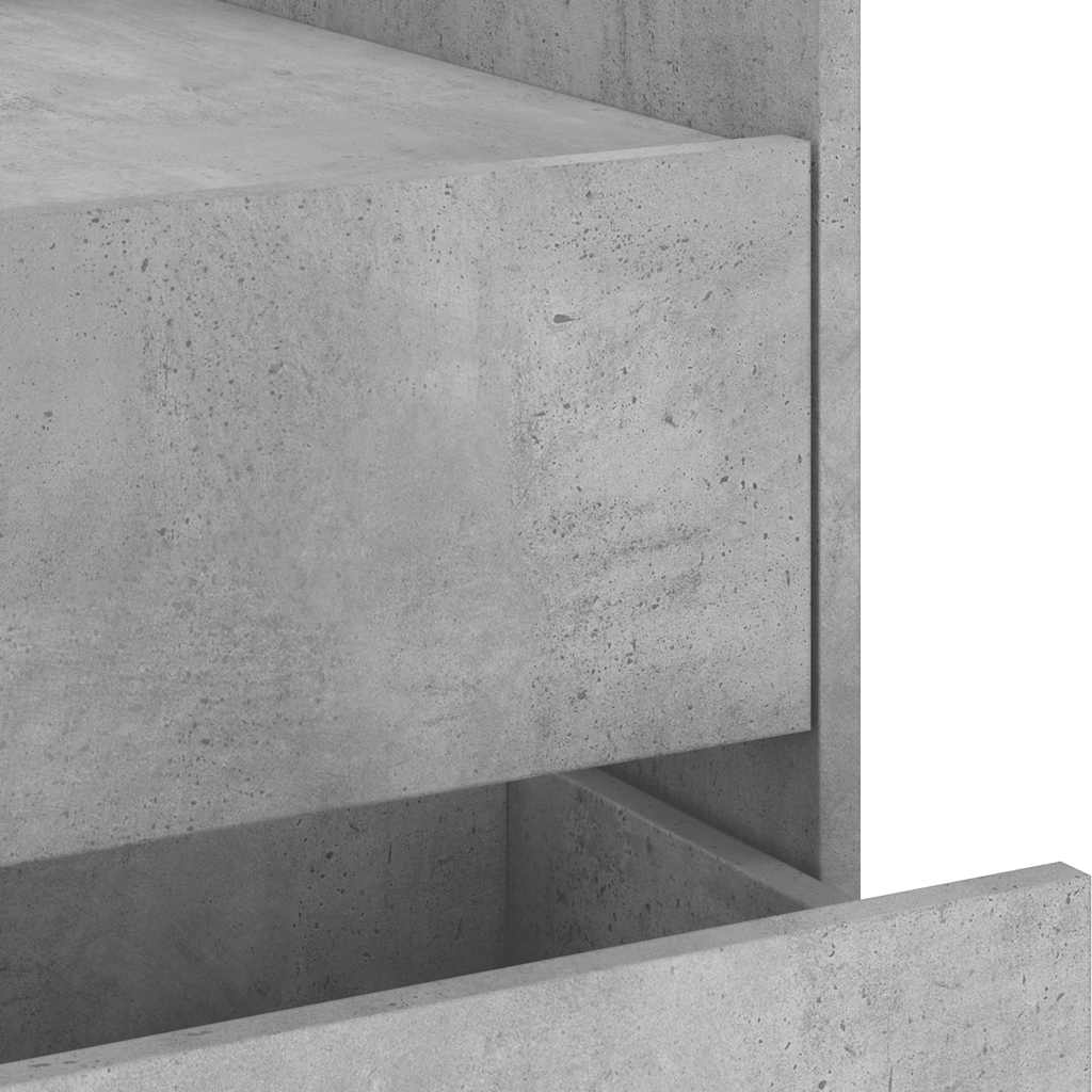 Comodino Grigio Cemento 45x50x50 cm in Truciolato | homemem39