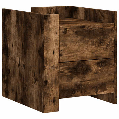 Comodino Rovere Fumo 45x50x50 cm in Truciolato | homemem39
