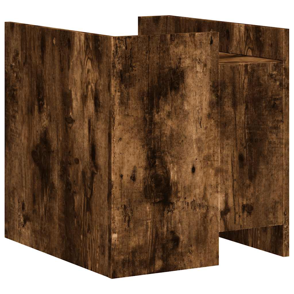 Comodino Rovere Fumo 45x50x50 cm in Truciolato | homemem39