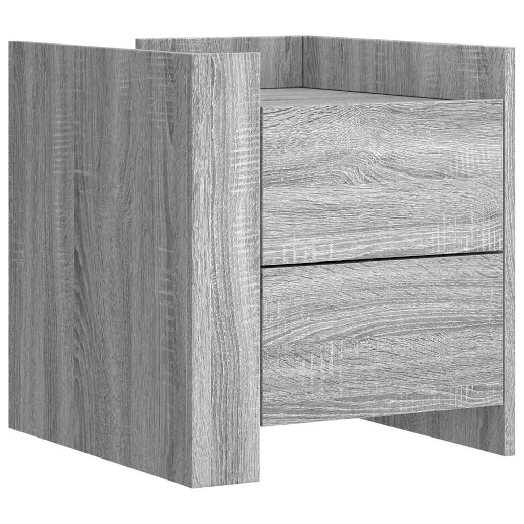 Comodino Grigio Sonoma 45x50x50 cm in Truciolato | homemem39