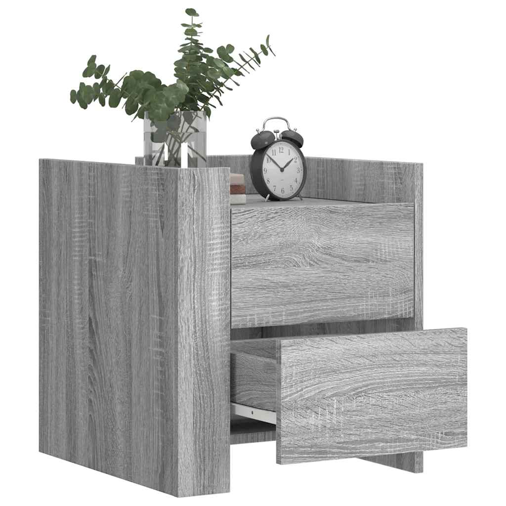 Comodino Grigio Sonoma 45x50x50 cm in Truciolato | homemem39