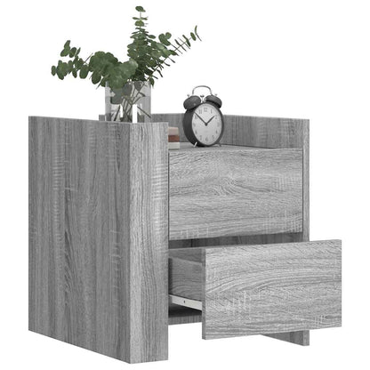 Comodino Grigio Sonoma 45x50x50 cm in Truciolato | homemem39