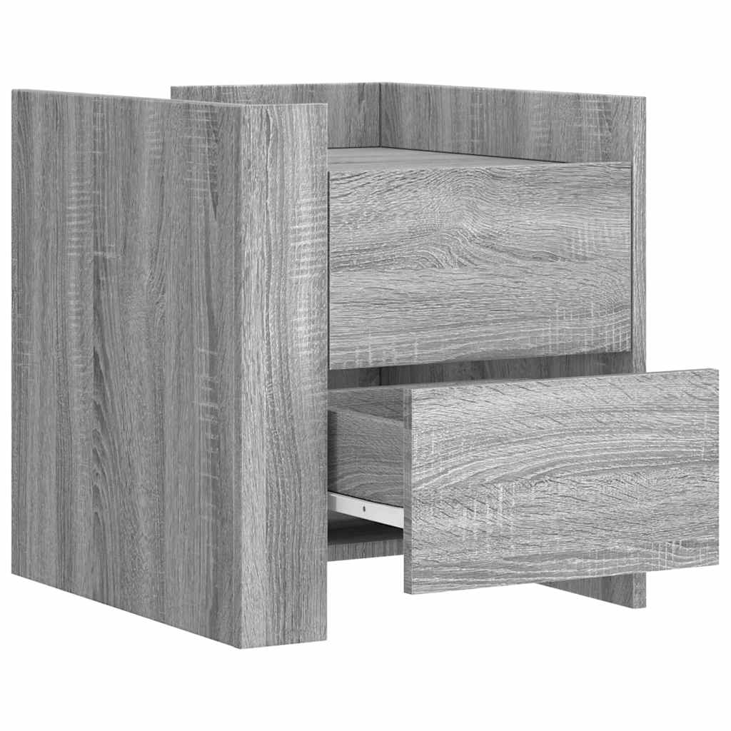 Comodino Grigio Sonoma 45x50x50 cm in Truciolato | homemem39