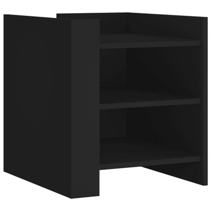Comodino Nero 45x50x50 cm in Legno Multistrato - homemem39