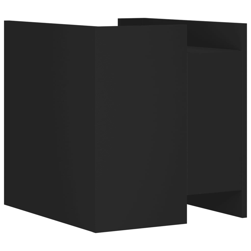 Comodino Nero 45x50x50 cm in Legno Multistrato - homemem39