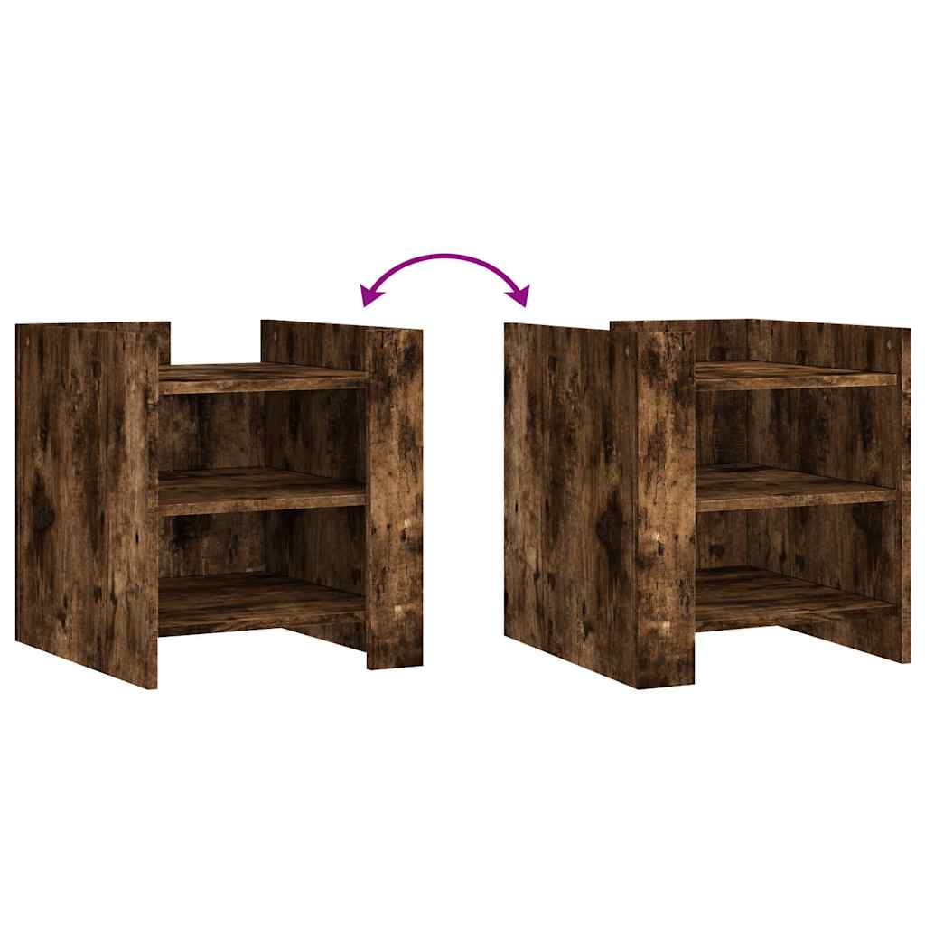 Comodino Rovere Fumo 45x50x50 cm in Truciolato | homemem39