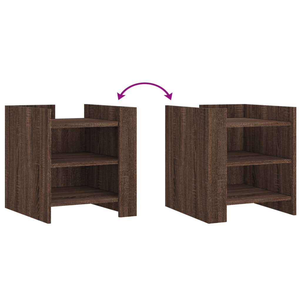 Comodino Rovere Marrone 45x50x50 cm in Truciolato | homemem39