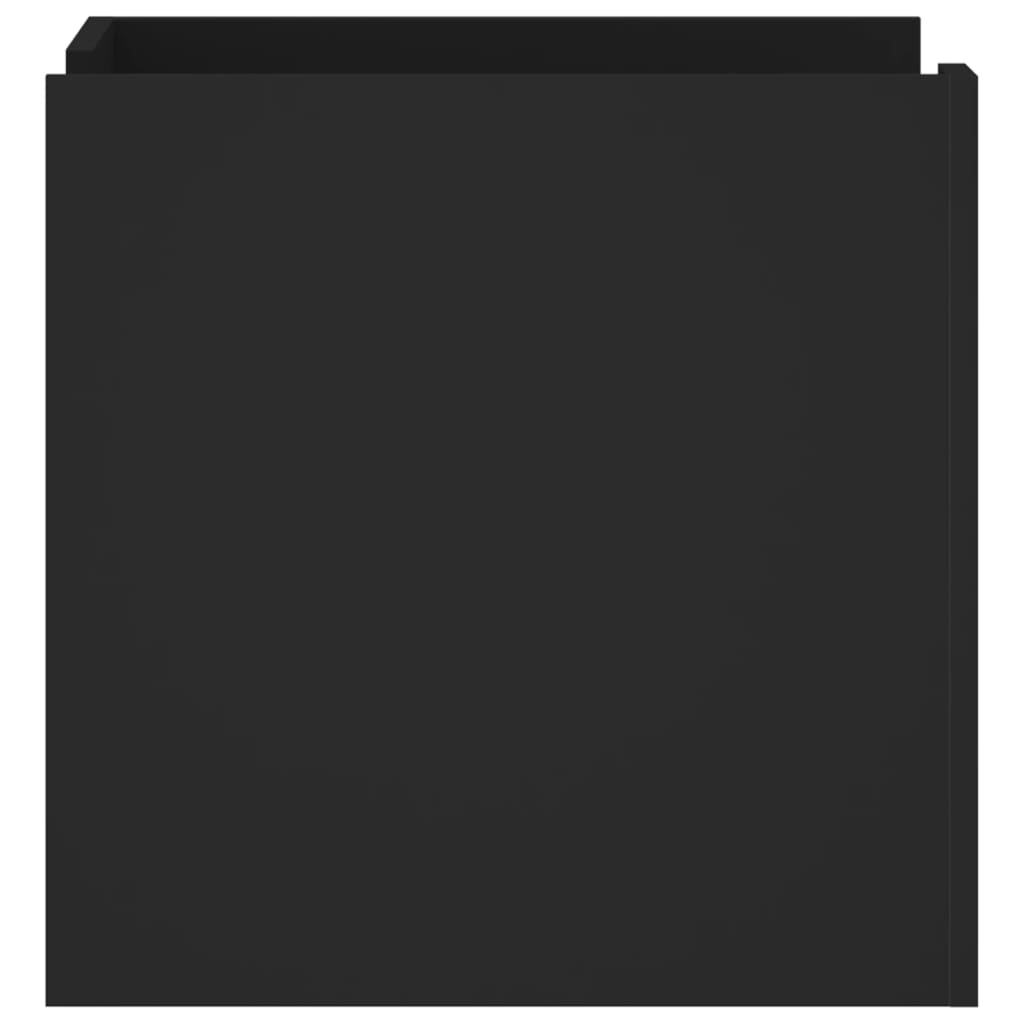 Comodino Nero 45x50x50 cm in Legno Multistrato - homemem39