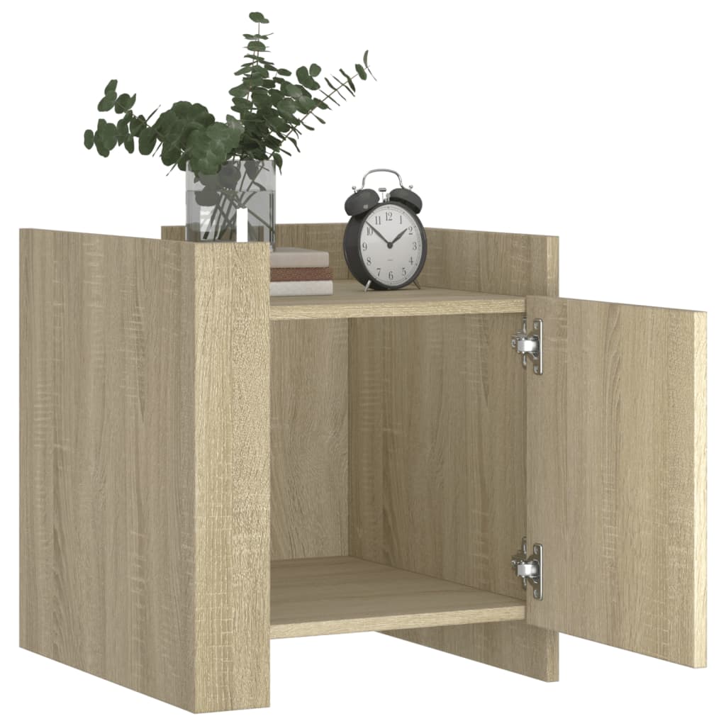 Comodino Rovere Sonoma 45x50x50 cm in Legno Multistrato - homemem39