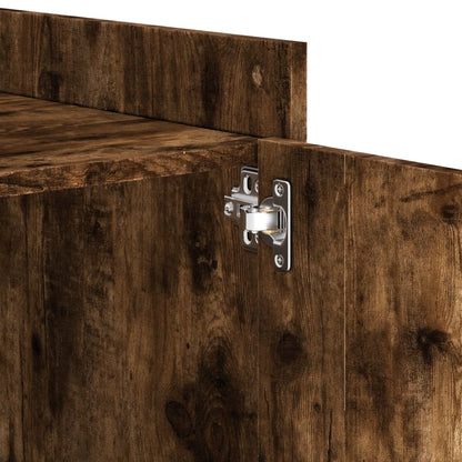 Comodino Rovere Fumo 45x50x50 cm in Truciolato | homemem39