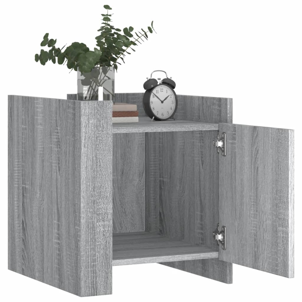 Comodino Grigio Sonoma 45x50x50 cm in Truciolato | homemem39
