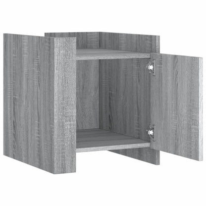 Comodino Grigio Sonoma 45x50x50 cm in Truciolato | homemem39