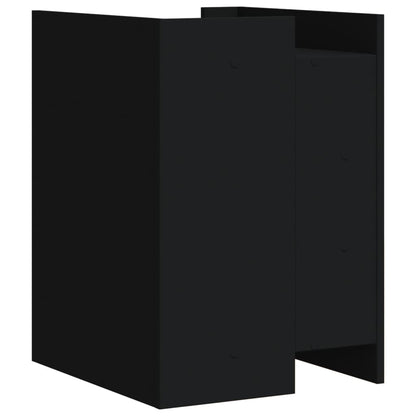Comodino Nero 45x50x65 cm in Legno Multistrato - homemem39