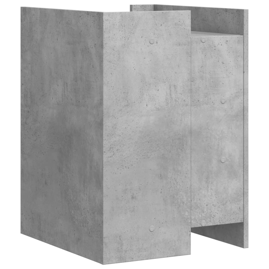 Comodino Grigio Cemento 45x50x65 cm in Legno Multistrato - homemem39