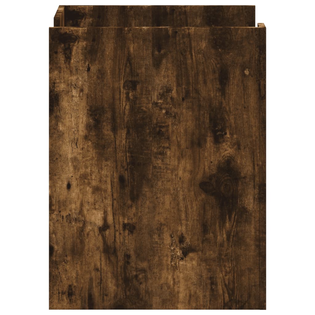 Comodino Rovere Fumo 45x50x65 cm in Legno Multistrato - homemem39