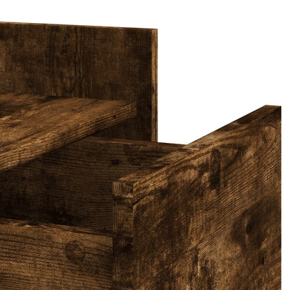 Comodino Rovere Fumo 45x50x65 cm in Legno Multistrato - homemem39