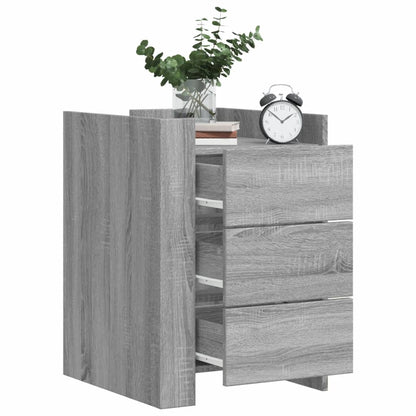 Comodino Grigio Sonoma 45x50x65 cm in Legno Multistrato - homemem39