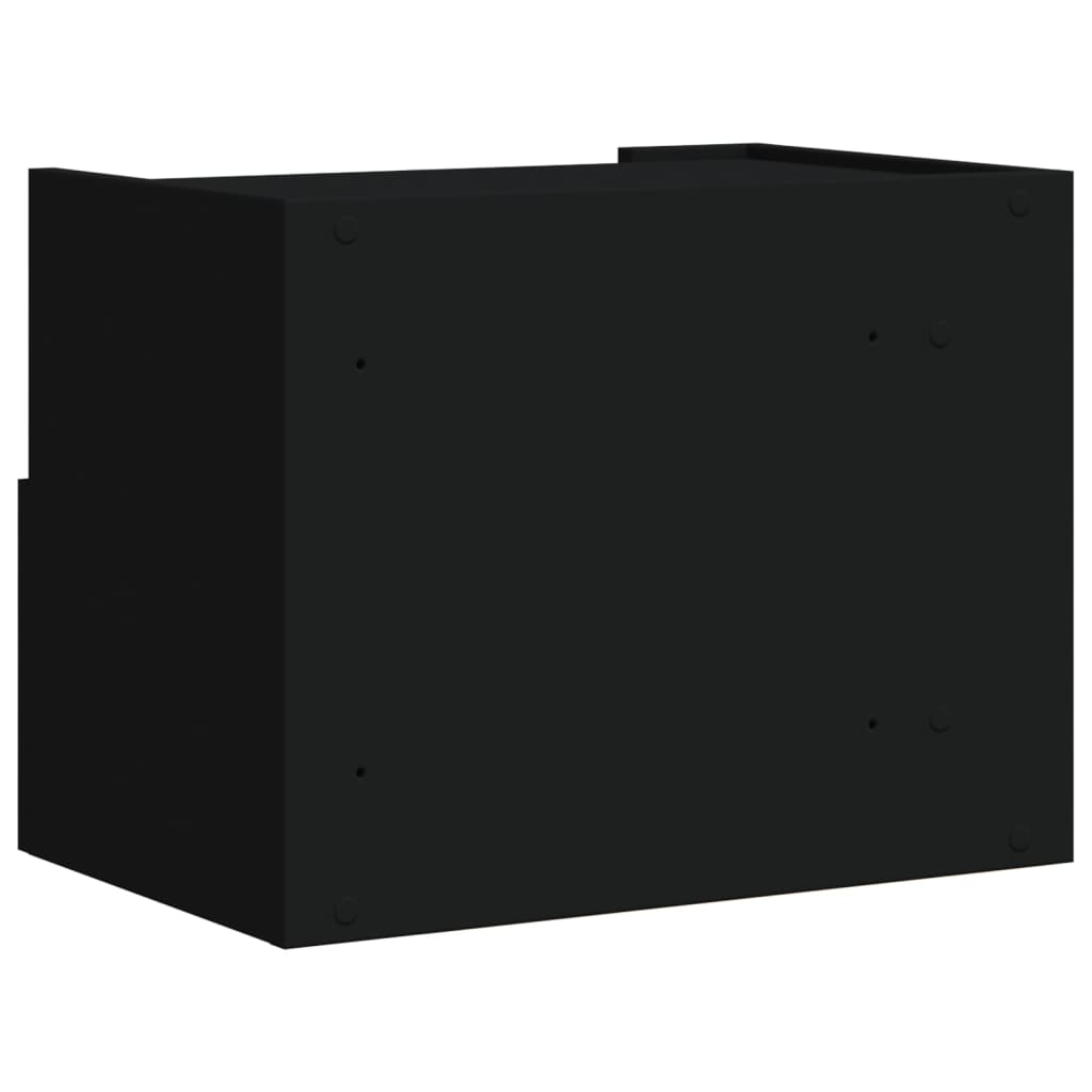 Comodini a Muro 2 pz Nero 45x30x35 cm - homemem39