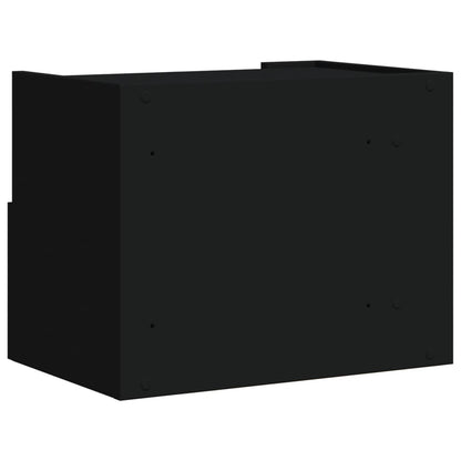 Comodini a Muro 2 pz Nero 45x30x35 cm - homemem39