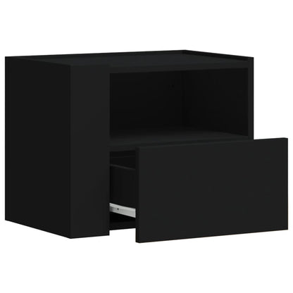 Comodini a Muro 2 pz Nero 45x30x35 cm - homemem39