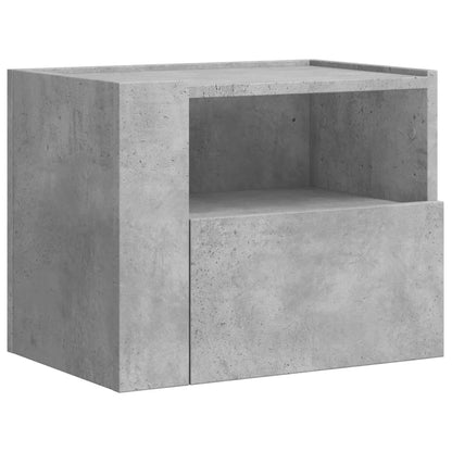 Comodino a Muro Grigio Cemento 45x30x35 cm - homemem39