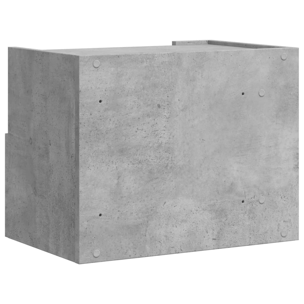 Comodino a Muro Grigio Cemento 45x30x35 cm - homemem39