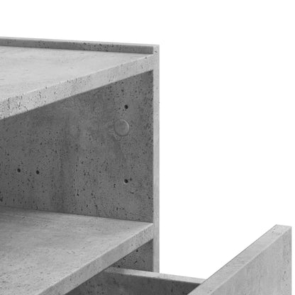 Comodino a Muro Grigio Cemento 45x30x35 cm - homemem39