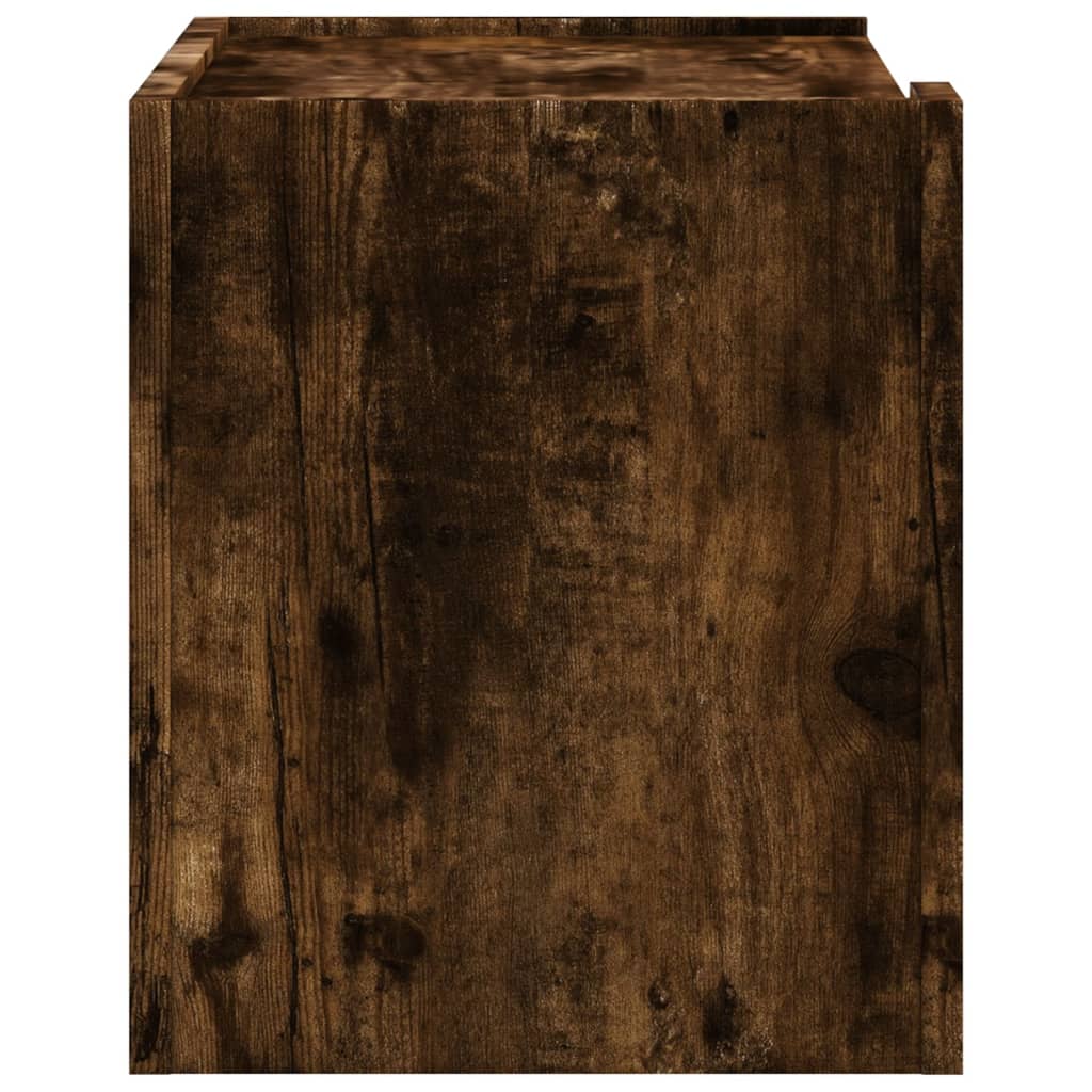 Comodino a Muro Rovere Fumo 45x30x35 cm | homemem39