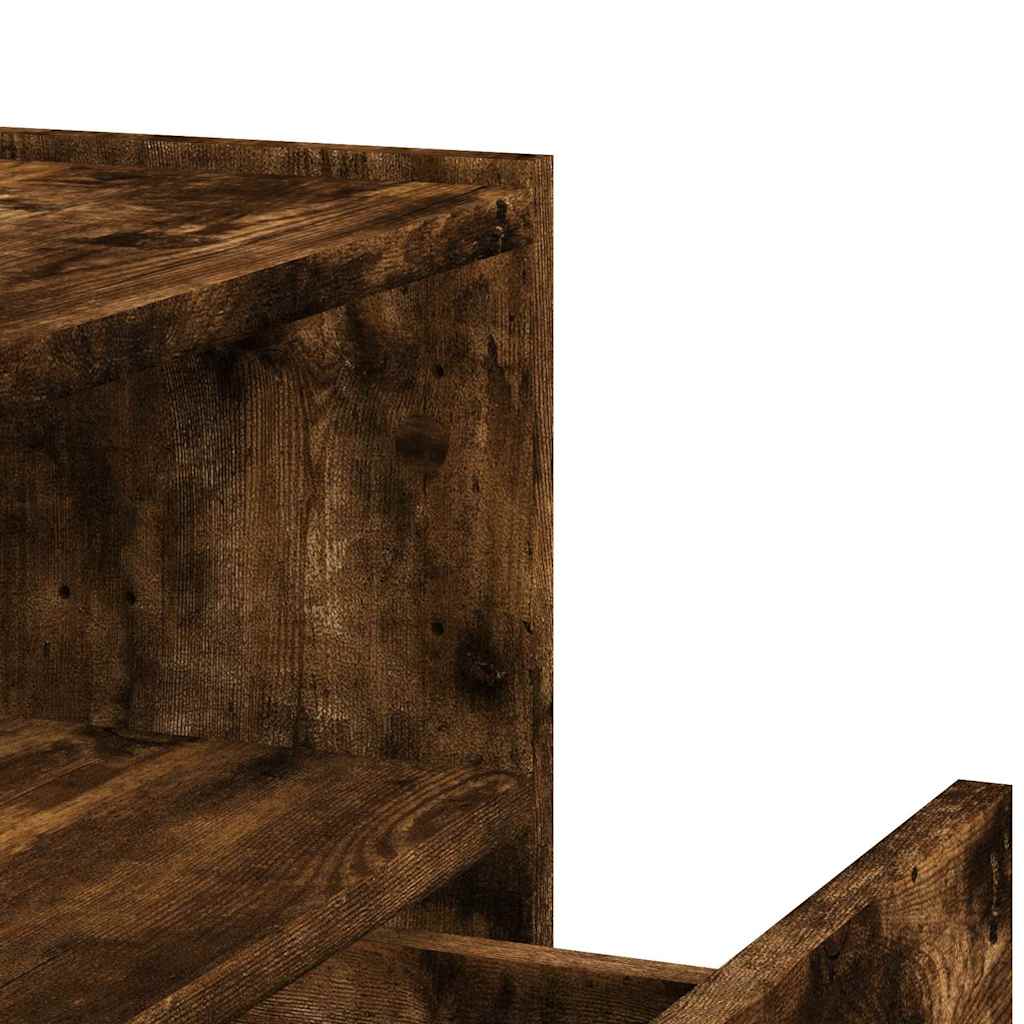 Comodini a Muro 2 pz Rovere Fumo 45x30x35 cm | homemem39