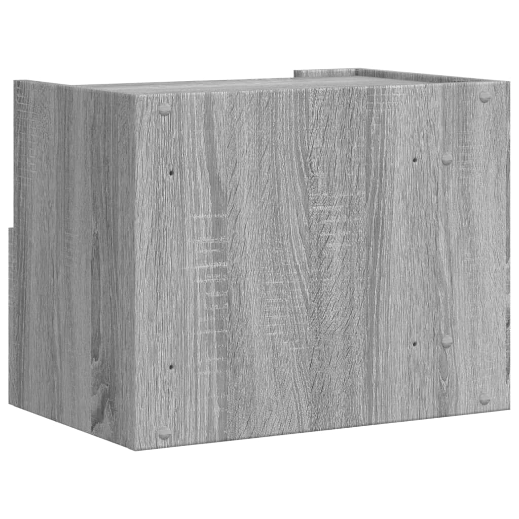 Comodini a Muro 2 pz Grigio Sonoma 45x30x35 cm | homemem39