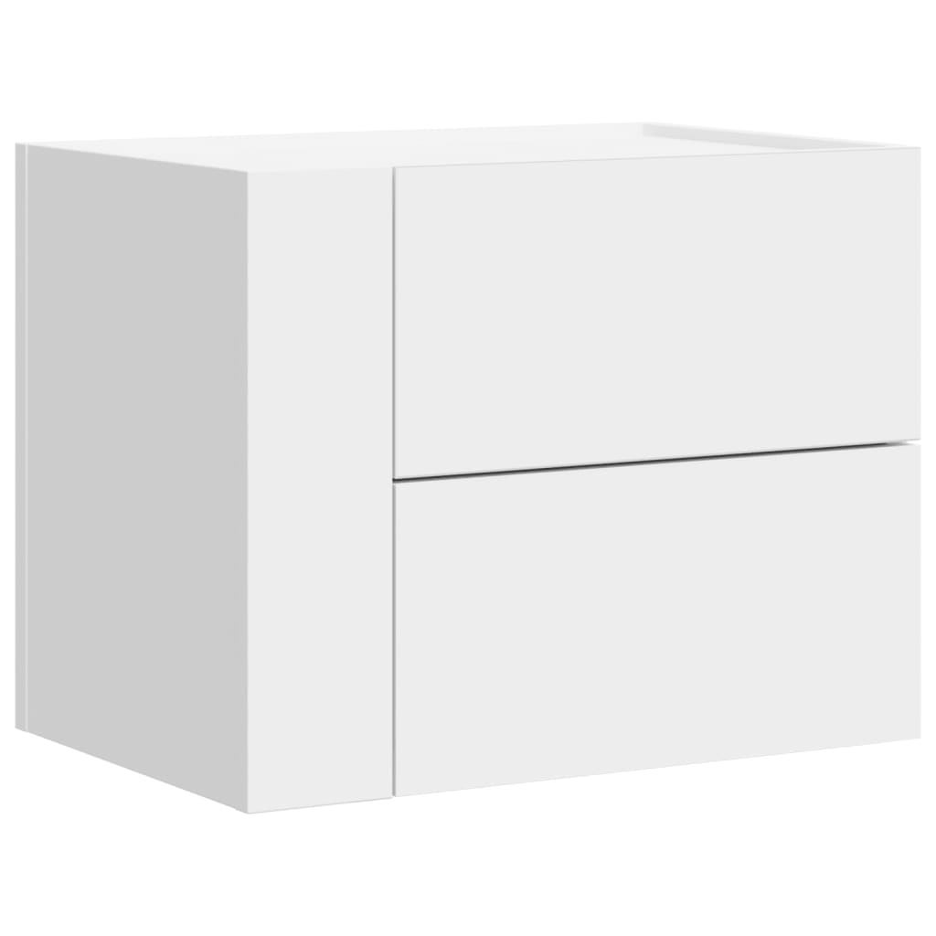 Comodino a Parete Bianco 45x30x35 cm | homemem39