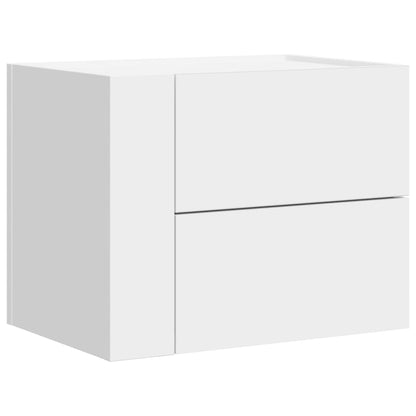 Comodino a Parete Bianco 45x30x35 cm | homemem39