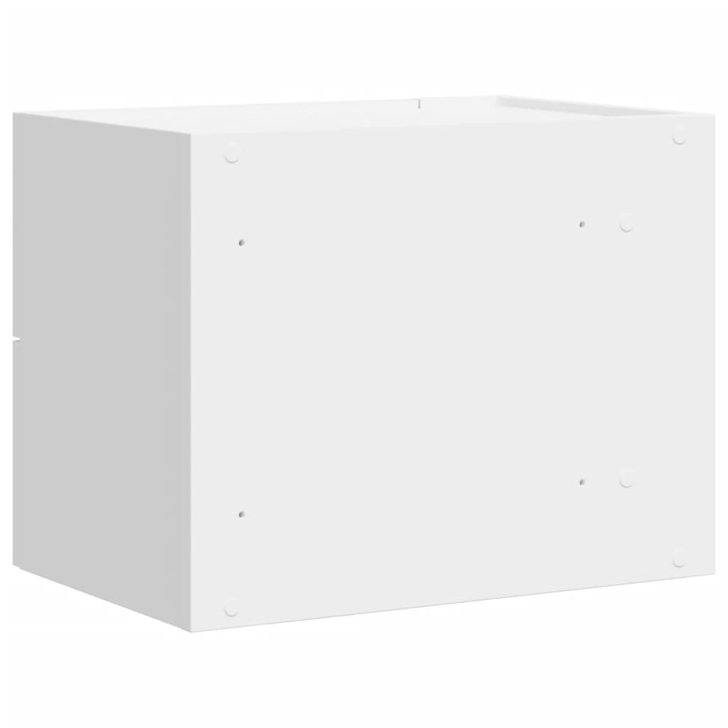 Comodino a Parete Bianco 45x30x35 cm | homemem39