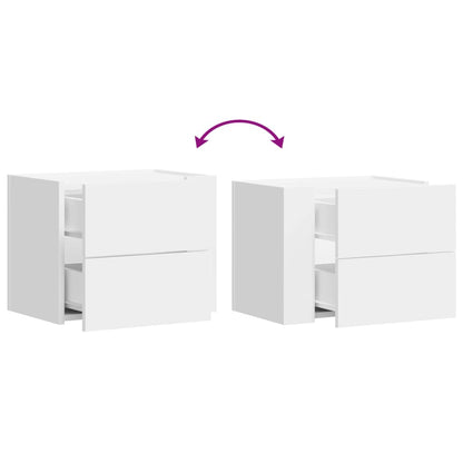 Comodino a Parete Bianco 45x30x35 cm | homemem39