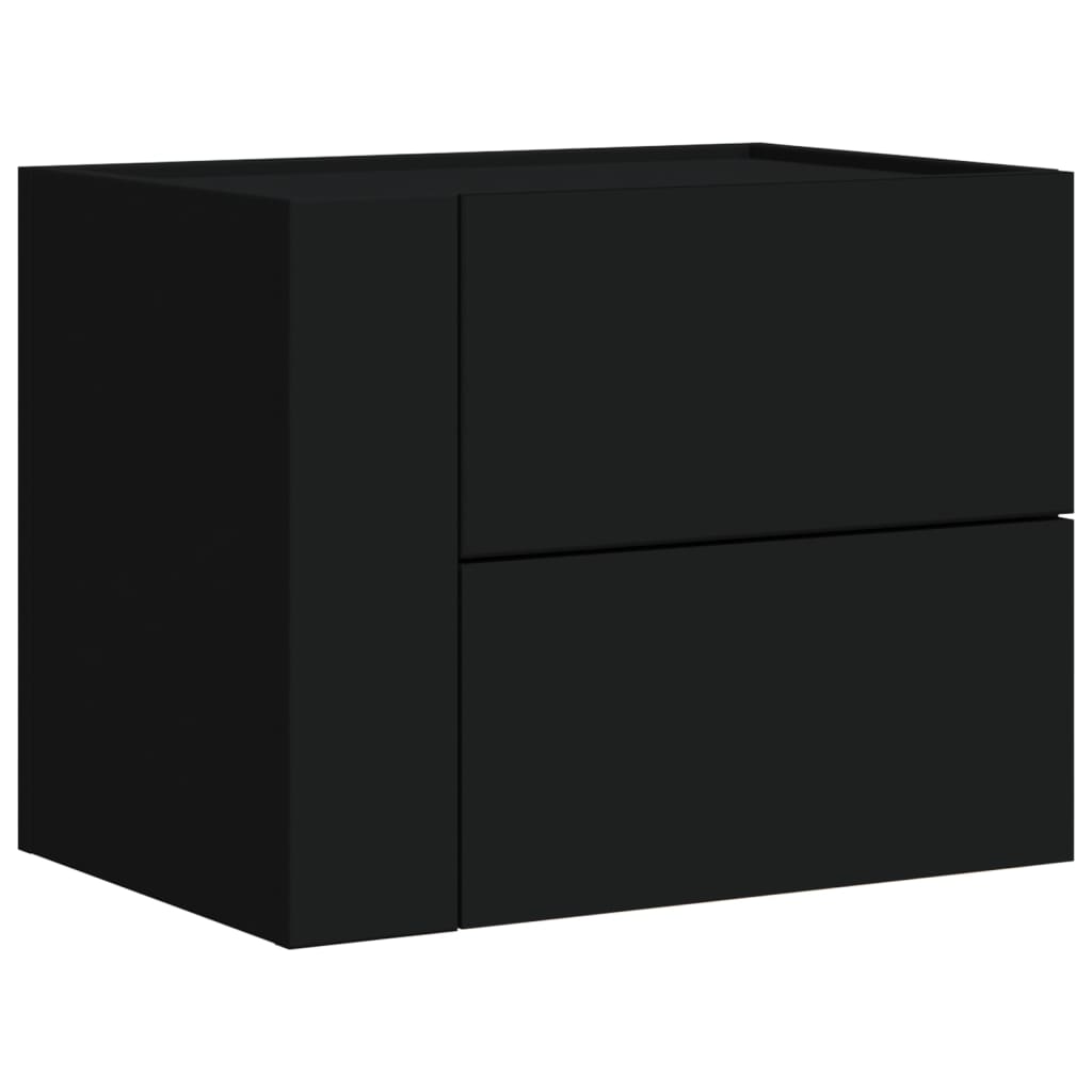 Comodini a Muro 2 pz Nero 45x30x35 cm - homemem39