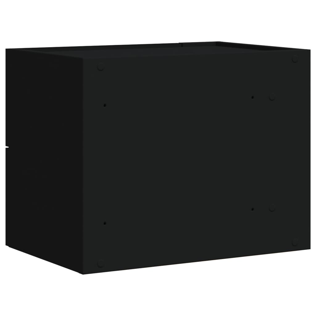 Comodini a Muro 2 pz Nero 45x30x35 cm - homemem39