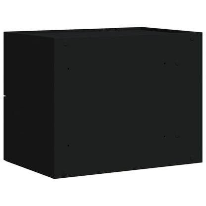 Comodini a Muro 2 pz Nero 45x30x35 cm - homemem39