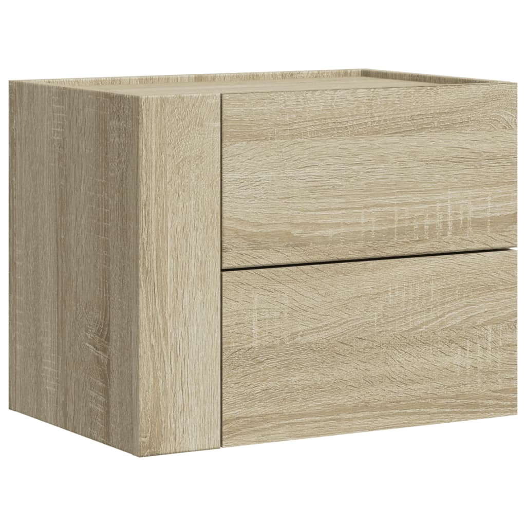 Comodino a Muro Rovere Sonoma 45x30x35 cm | homemem39
