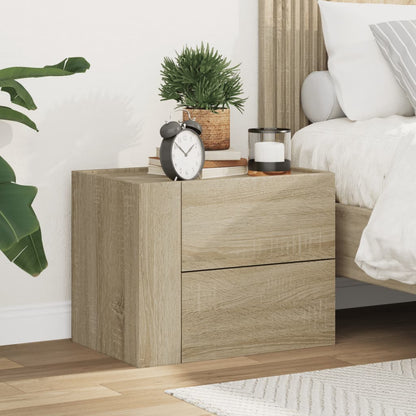 Comodino a Muro Rovere Sonoma 45x30x35 cm | homemem39