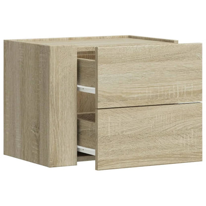 Comodino a Muro Rovere Sonoma 45x30x35 cm | homemem39