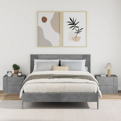 Comodini a Muro 2 pz Grigio Cemento 45x30x35 cm - homemem39