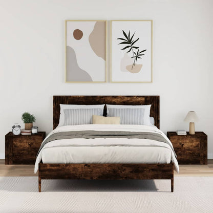 Comodini a Muro 2 pz Rovere Fumo 45x30x35 cm - homemem39