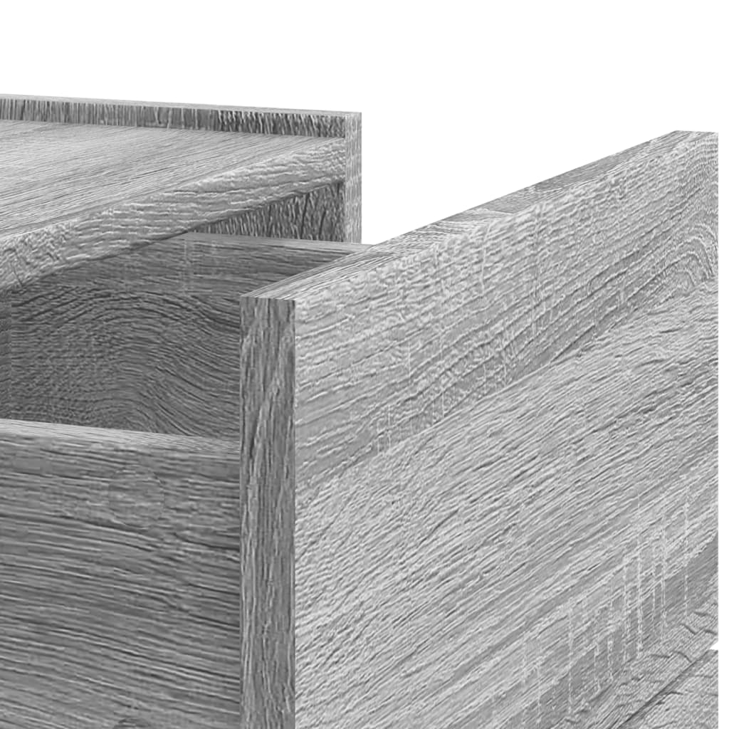 Comodini a Muro 2 pz Grigio Sonoma 45x30x35 cm - homemem39