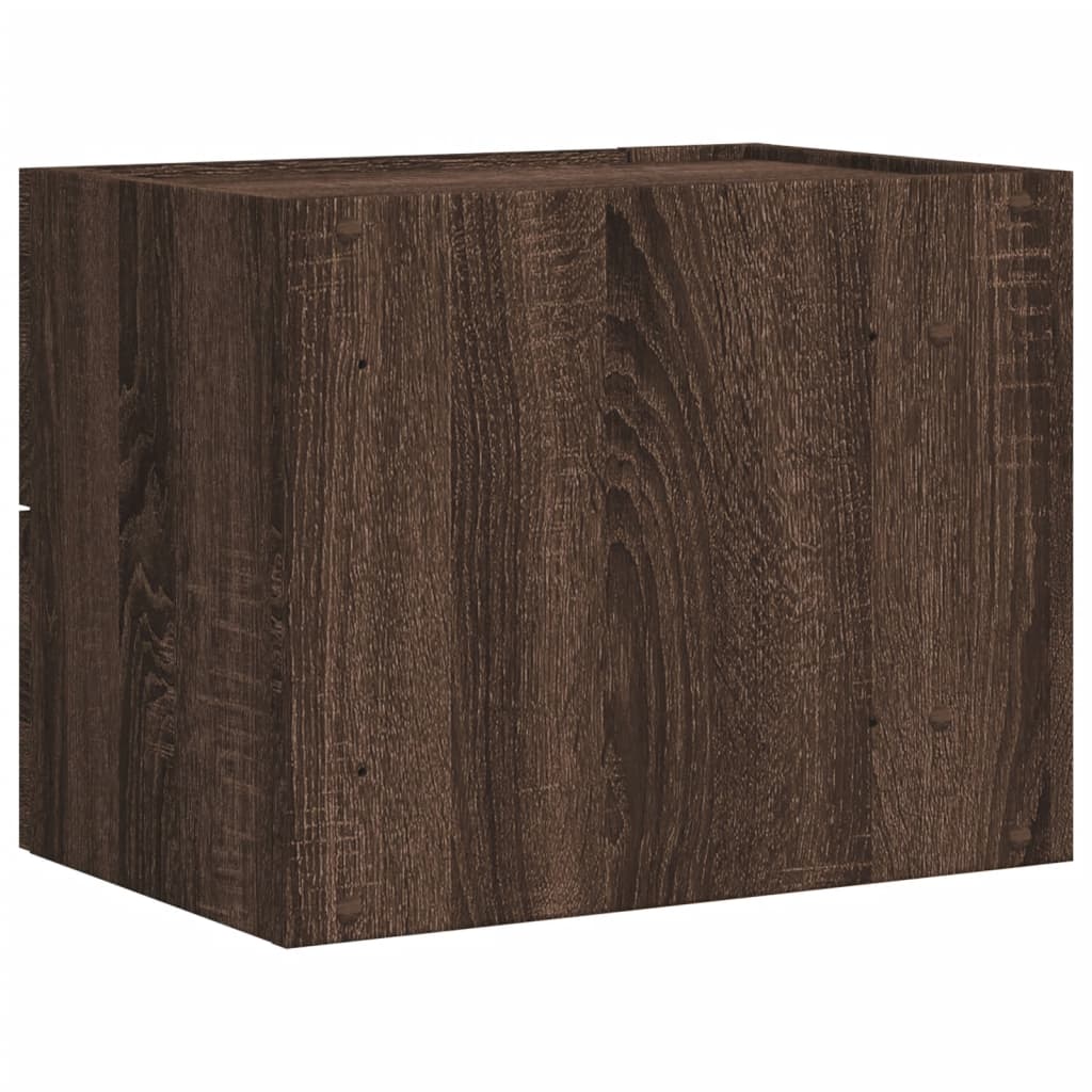 Comodino a Muro Rovere Marrone 45x30x35 cm | homemem39